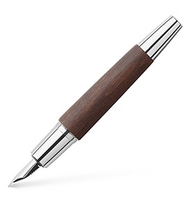 E-motion Pearwood Fountain Pen, Medium, Dark Brown